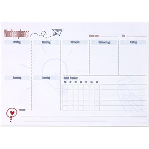 Staufen Tischkalender 044016100, Wochenplaner quer, 1 Woche = 1 Seite, A4, immerwährend