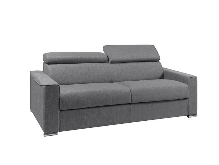 Canapé convertible polyester 4 places gris}