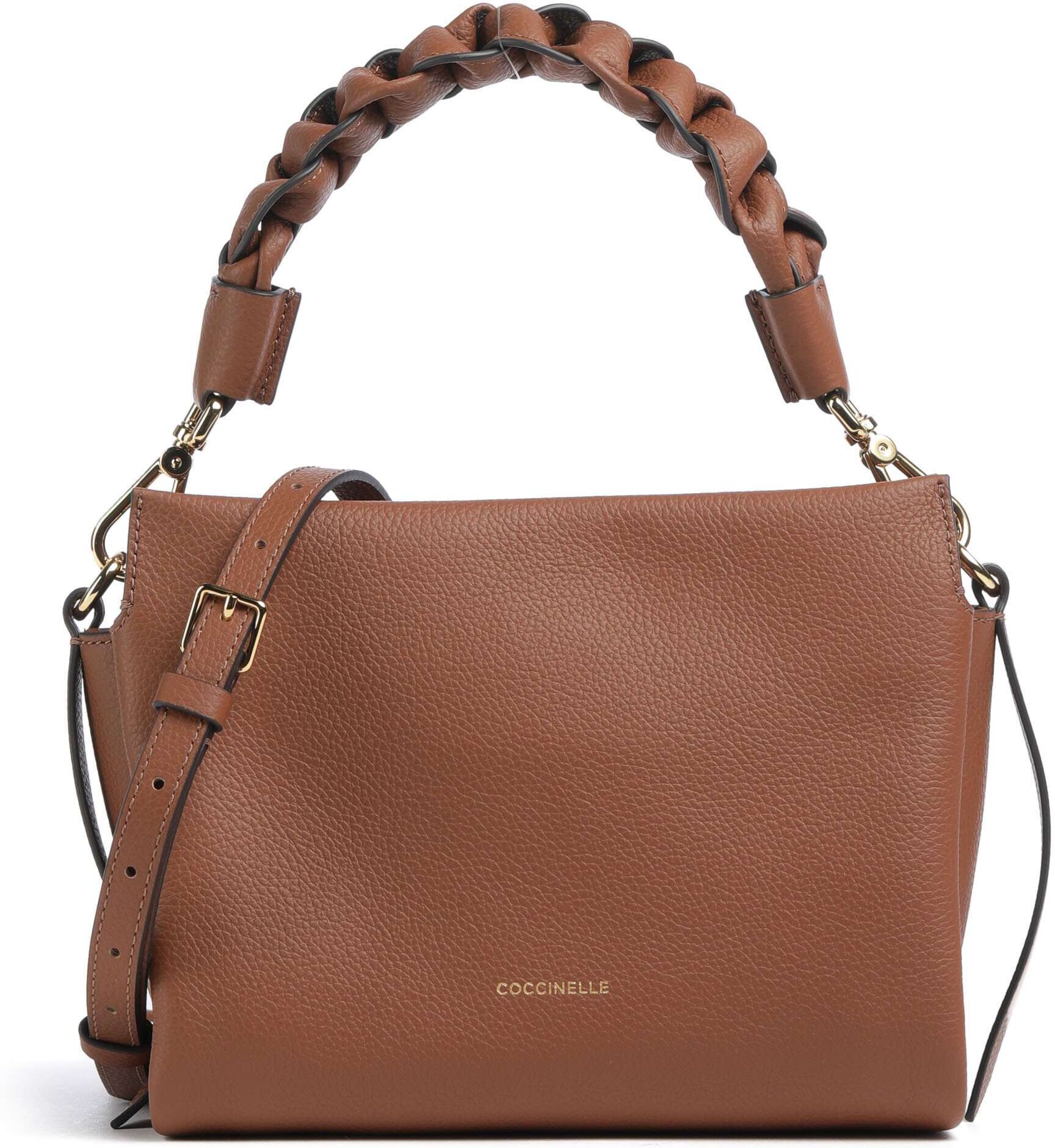 Coccinelle Boheme Grana Double Handtasche aus Leder, braun