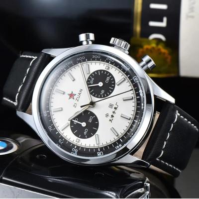 Quick Pick Pro Aviator Vintage Chronograph Watch Waterproof Pilot Dress Timepiece d