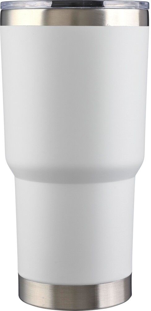 Mug isotherme personnalisé en acier inoxydable recyclé Arnold blanc
