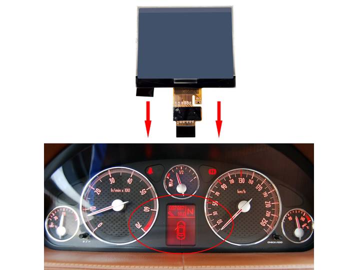 Afficheur LCD du tableau de bord, groupe d'instruments VDO A2C53119649 9658138580 pour Peugeot 407 407SW 407 Coupé