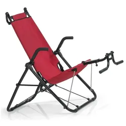 MAXXMEE Inversionstrainer Deluxe - Heimtrainer für Rücken, Bauch, Rumpf & Beine - Rot / Schwarz