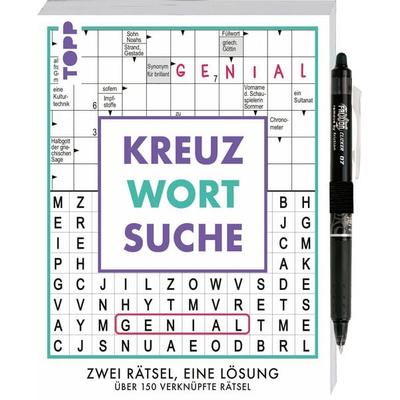 Kreuzwortsuche – 160 verknüpfte Rätsel: Zwei Rätsel, eine Antwort. Mit original PILOT Stift!, Taschenbuch von Frechverlag, frechverlag GmbH,