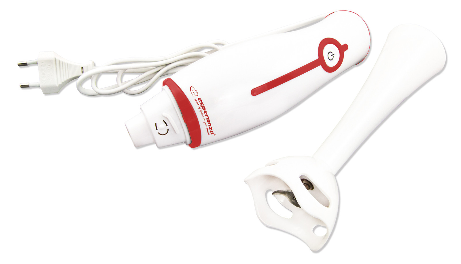 Esperanza EKM001R Dompelmixer, 250 W, Rood/Wit