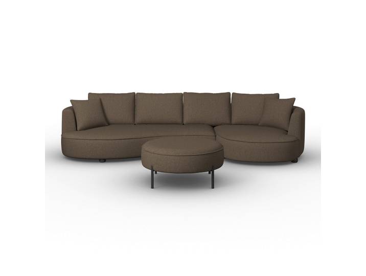 Wohnlandschaft 322/154 cm Braun Chenille