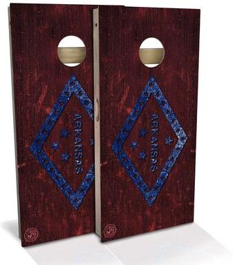 Skip's Garage Arkansas Flag Outdoor Cornhole Board Set