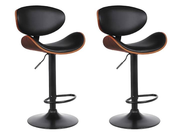 Tabouret de bar simili noir