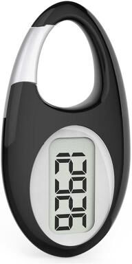 Smart Shopping Spot FITCENT Digital Pedometer 3D Sensor Step Counter With LCD Display & Lanyard For Walking black