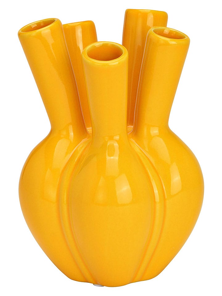 G. Wurm Vase "Aglio" in Gelb - (H)18 x Ø 12 cm - onesize