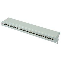 ROLINE Cat.6 (Class E) 19-Zoll-Patchpanel, 24P, geschirmt, grau 26.11.0351