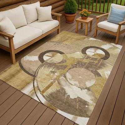 Addison Rugs Machine Washable Indoor/ Outdoor Modern Records Chantille Rug