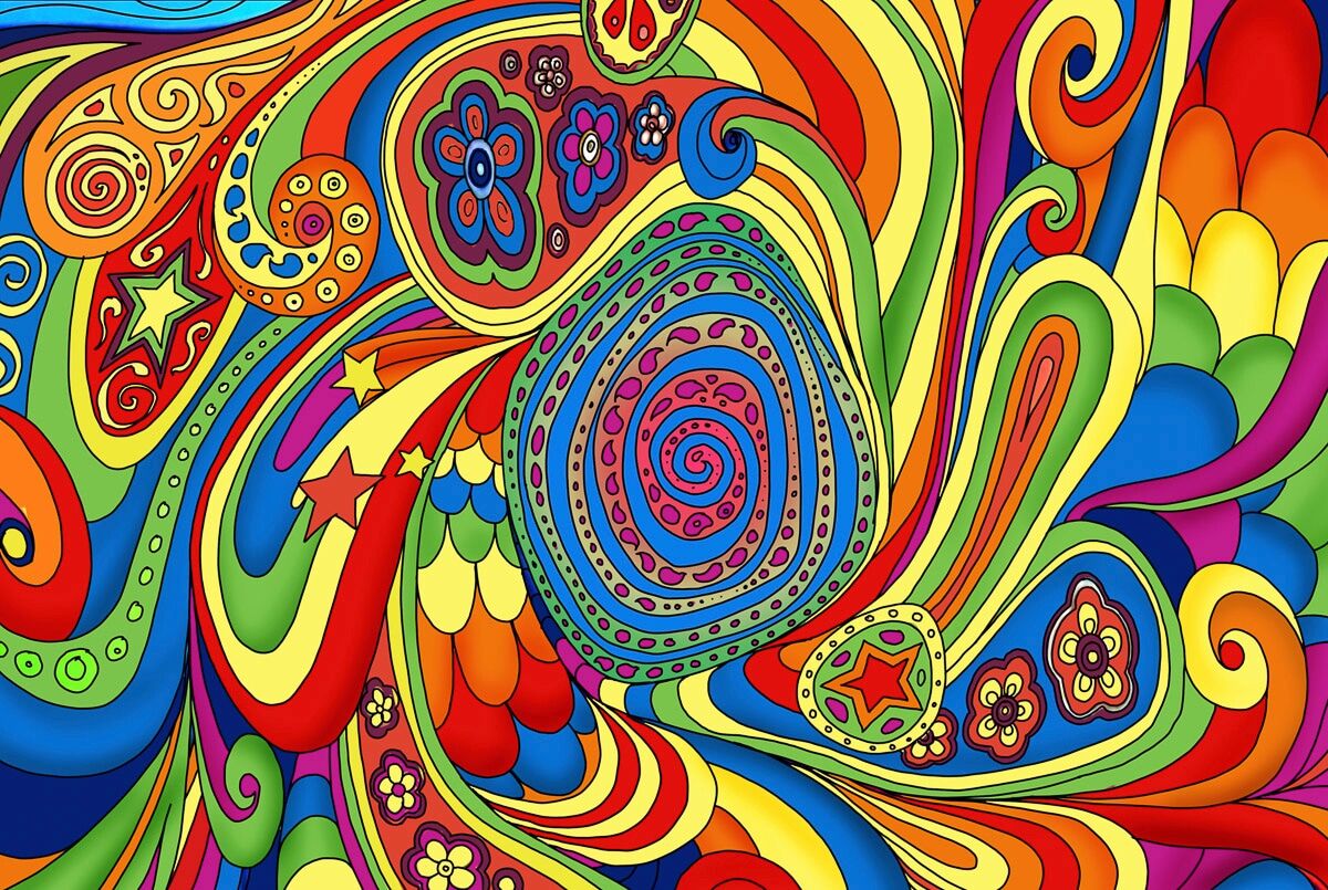 Fototapete PAPERMOON "Gekritzel Art", bunt, B:3m L:2,23m, Vlies, Tapeten, Fototapete bunt B/L: 3m x 2,23m, Bahnen: 6 Stk.