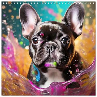 Colourful Splash Dogs (Wall Calendar 2026 12 × 12 Inch) CALVENDO 12 Month Wall Calendar