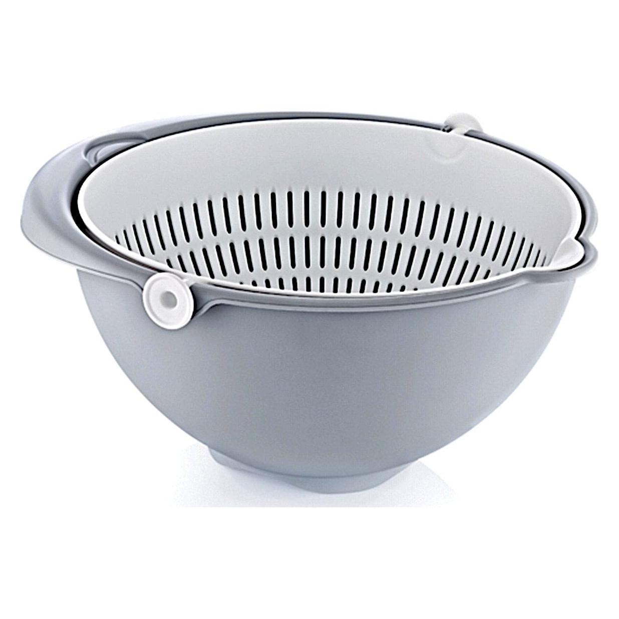keeeper 2in1 Schüssel-Sieb "stella", gross, nordic-grey Schüssel mit Sieb, zusammen oder einzeln verwendbar (1052813000000)