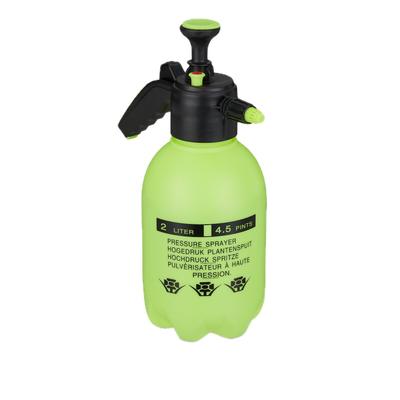Relaxdays Drucksprüher 2 Liter, einstellbare Düse, Wasser & Unkrautvernichter, Pumpflasche Überdruckventil, grün/schwarz
