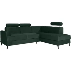 ECKSCHLAFSOFA Kordian rechts grün
