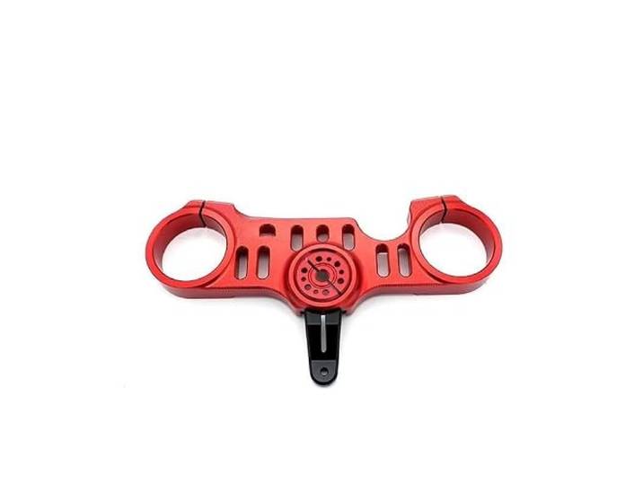 Obere Gabelbrücke， Für QJMOTOR SRK 921RR Teile Motorrad CNC Gabel Senkung Triple Tree Front End Obere Klemme Gabelführung Gabelbrücke，(1Set-Red)