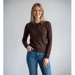 Rotate für Damen. 1166801667 Dinari braune Strickjacke (M), Lässig, Wolle, Langarm