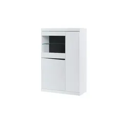 Highboard  Turino Neo , weiß , Maße (cm): B: 86 H: 130,8 T: 39.9