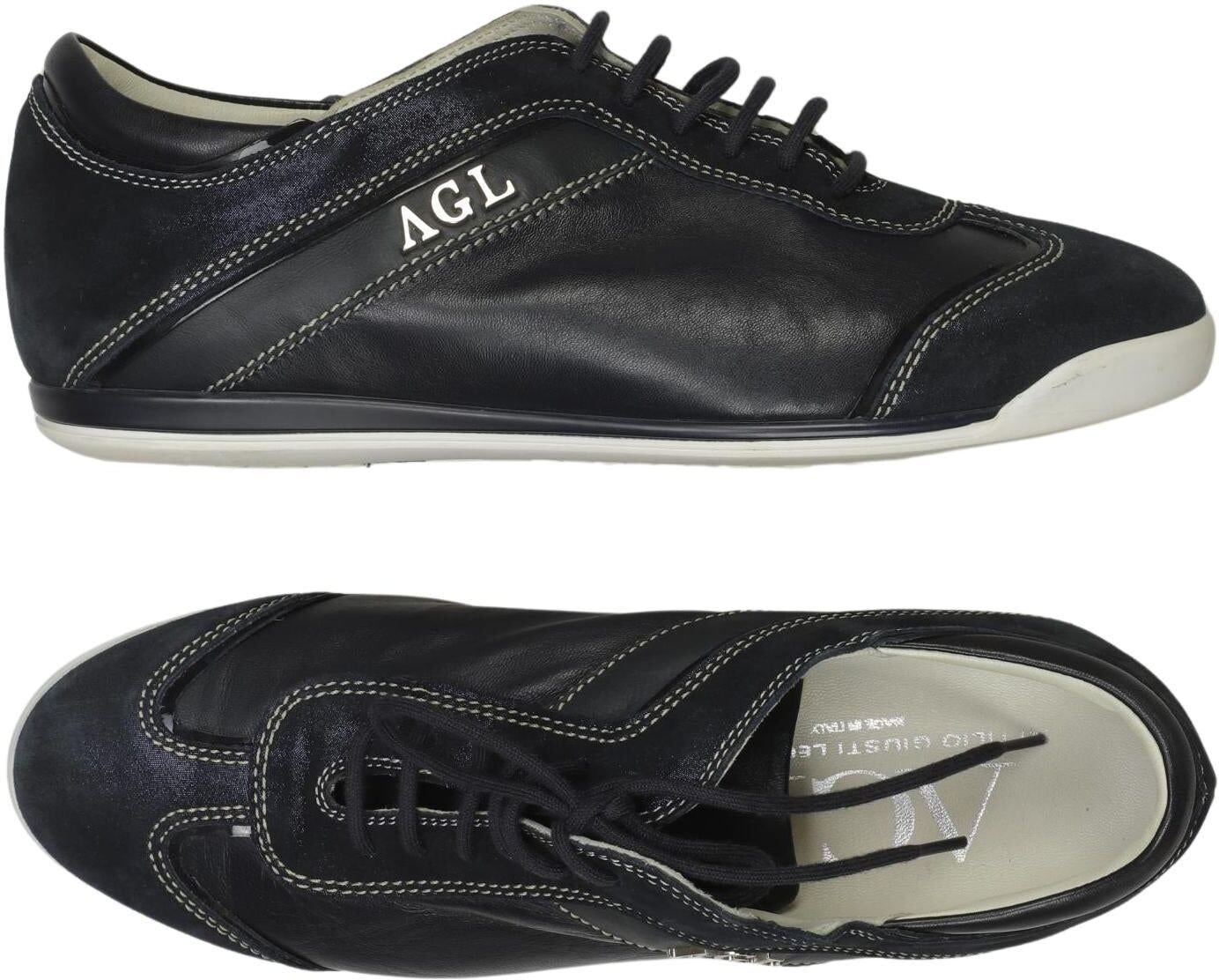 AGL Attilio Giusti Leombruni Damen Sneaker, Marineblau, Gr. EU 37, Leder - Second Hand