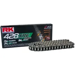 RK Takasago Chain, Motorrad Zubehör, RK Antriebskette 428XRE-142 (XW-Ring) mit Anstoss (CLF) inklusive, Standardfarbe (Kapazität: bis zu