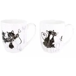Carmani 2er Tassen Set Crazy Cats 400 ml