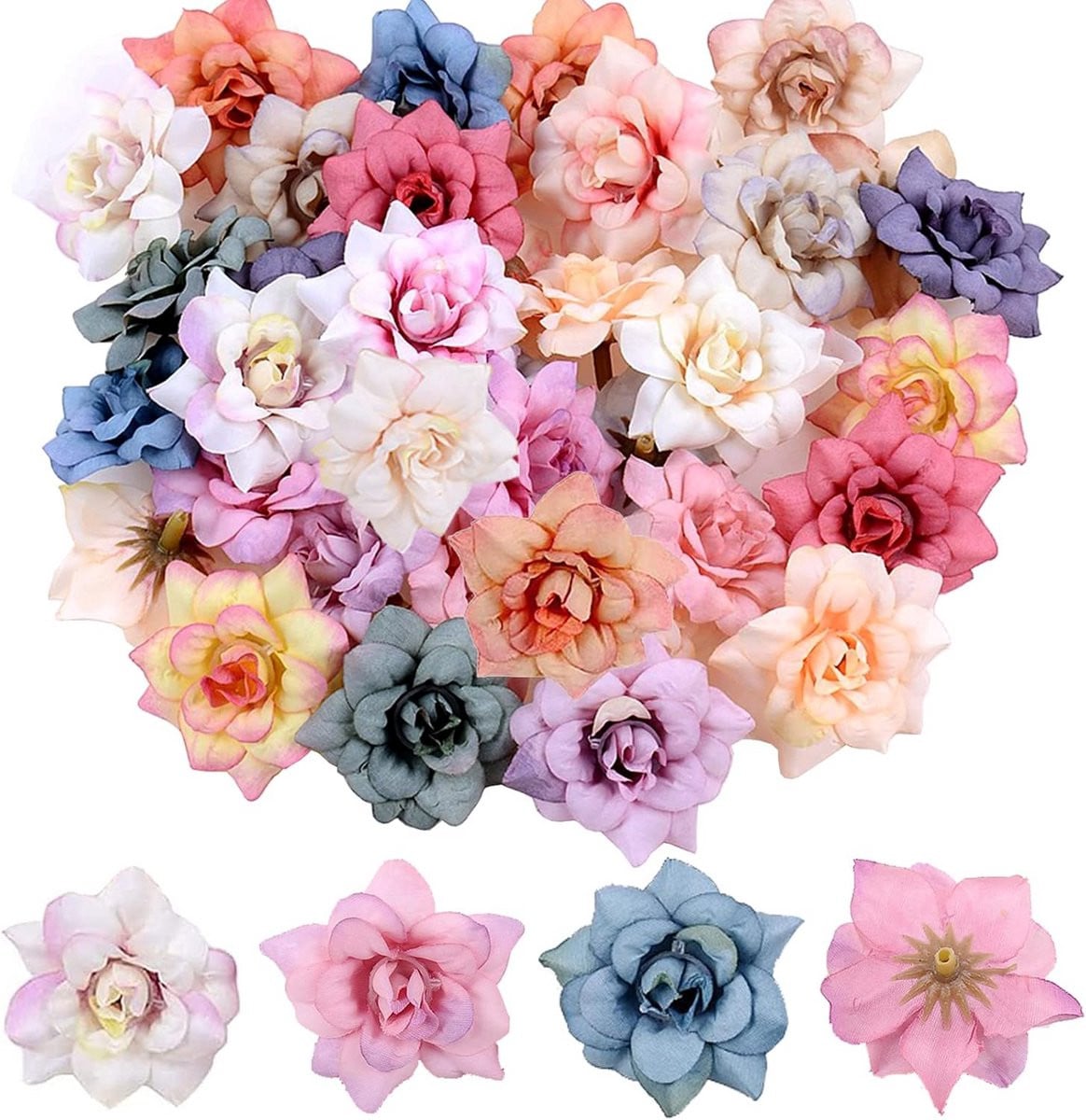 Mini Zijden Kunstrozen voor Decoratie en Bruiloften