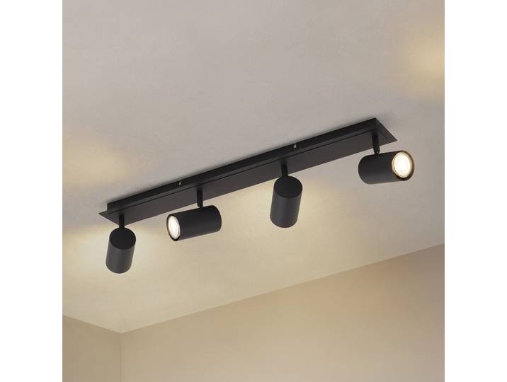 Joffrey 4 Plafondlamp L70 Black - Lindby - Woonkamer - Modern - Metaal - Meerdere lampen