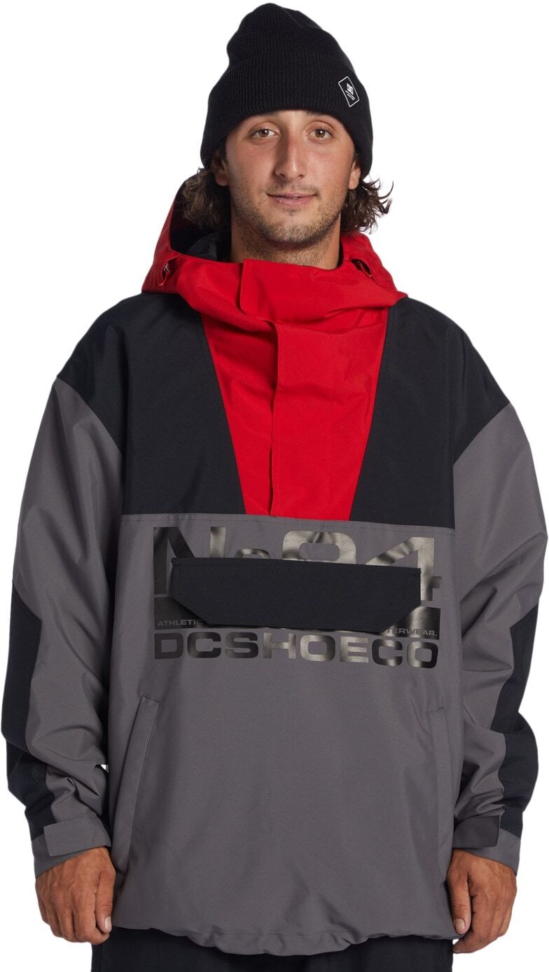 Snowboardjacke DC SHOES "DC 4/3mm Anorak", Herren, Gr. L, grau (magnet), Obermaterial: 100% Polyester., Jacken Snowboardjacke magnet L