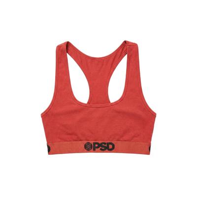 Sport-BH PSD "PSD SPORTS BRA SIENNA", Damen, Gr. XS, Cup 0, rot (orange), 47% Baumwolle, 47% Modal, 6% Elasthan, BHs Sport-BH