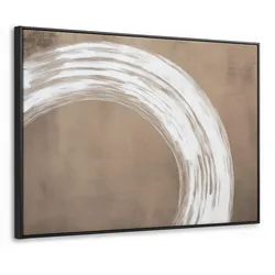 LEINWAND Bilder mit Rahmen - Farbe - Braun - Japandi - 70x50
