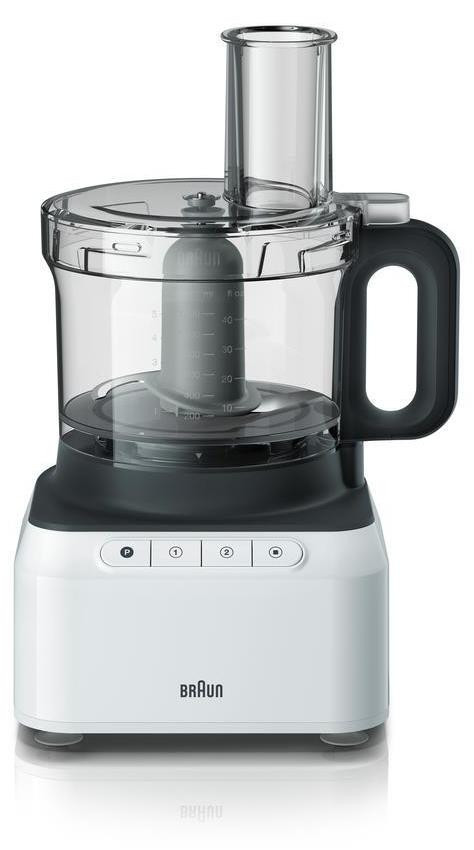 Braun Food Processor FP3131WH, 2,1 liter, grijs/wit, 800 watt
