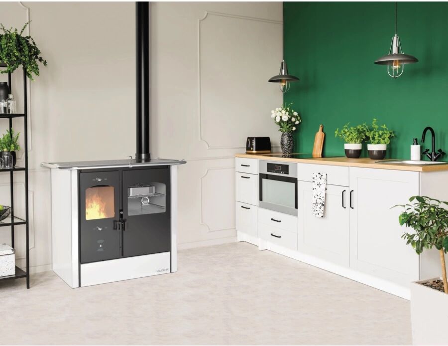 CUCINA A LEGNA ATENA 8,35KW BIANCO VULCANIA