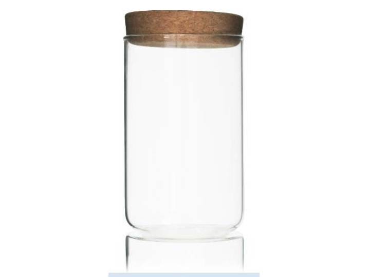 Glazen voedsel opslag pot, borosilicaat containers met kurk deksels,Helder glas keuken bussen, 40 oz