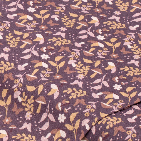 Baumwollstoff Spätherbst "Sina", mauve-color