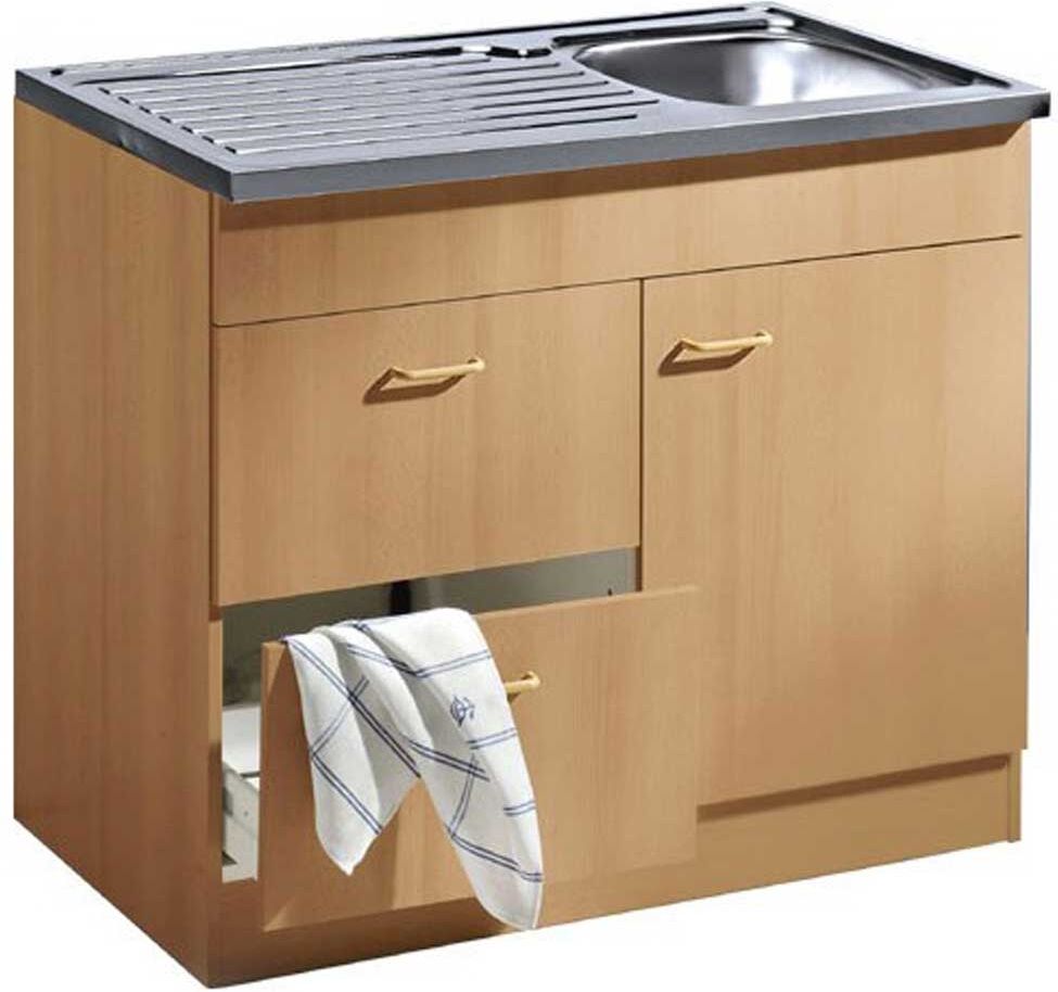 Pharao24.de Küchenschrank mit Spüle Auflagebecken