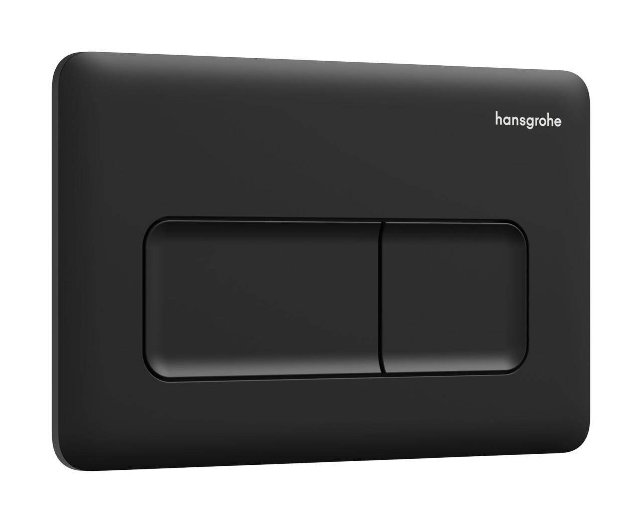 Hansgrohe iFrame Original Q Betätigungsplatte für 2-Mengen-Spülung, Mattschwarz, 66001670 66001670