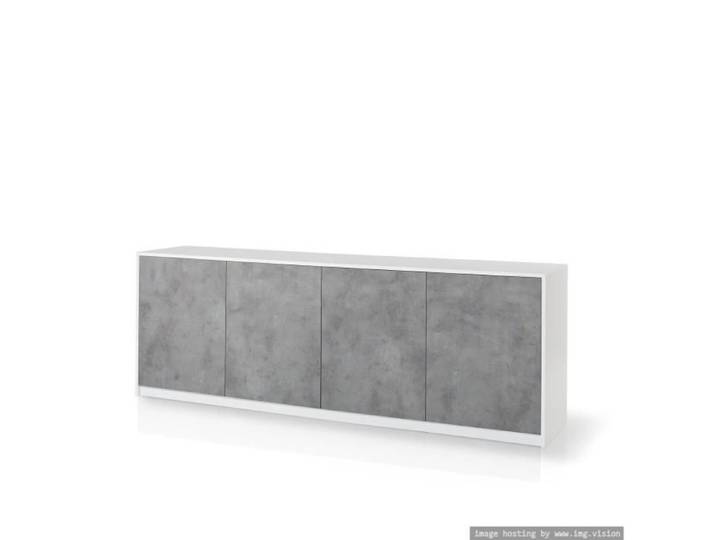 Buffet 4 portes PISA blanc-ciment