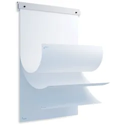 ROCADA 6430R Skinblock Flipchartpapierhalter inkl. Block 20 Blatt, weiß