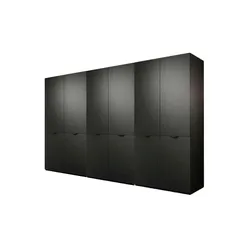 Drehtürenschrank   ¦ schwarz ¦ Maße (cm): B: 303 H: 200