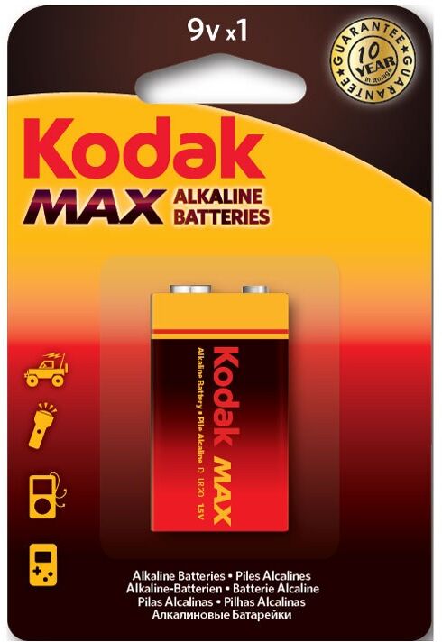 PILHA KODAK MAX 9V