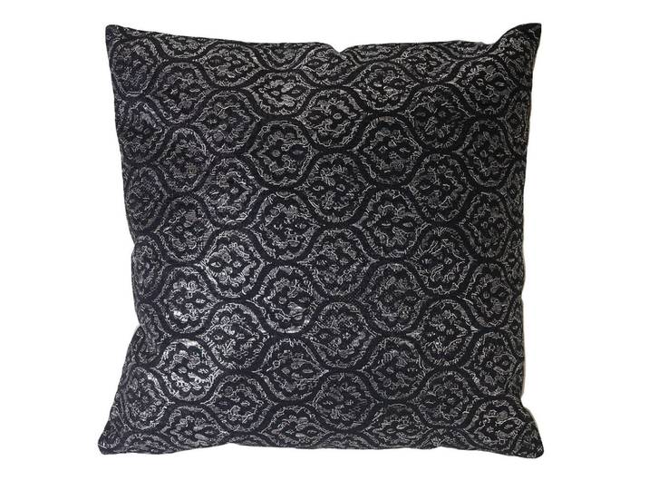 MCW Deko-Kissen Barock Schwarz, Silber, Schwarz, Silberfarben, 45x45x12 cm, Heimtextilien, Wohntextilien, Kissen, Zierkissen