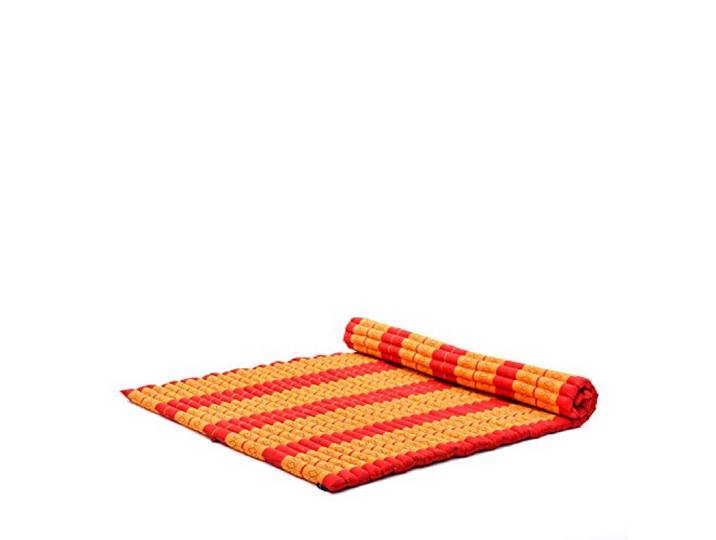 Leewadee Extra Breite Thai Rollmatte 190 x 145 cm Kapok fest Atmungsaktive Faltmatratze für Schlafen, Yoga, Meditation & Massage. Auf Reisen, beim Camping, im Auto oder als Gästebett