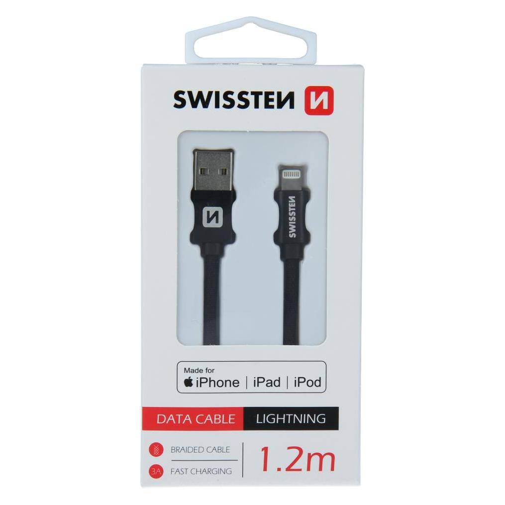 Swissten Datenkabel Textil USB / Lightning MFi 1.2 M (1.20 m) (71524201)