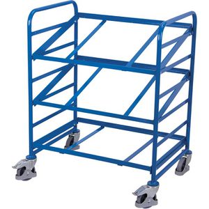 VARIOfit Eurokastenwagen sw-610.200, offene Rahmen, 825 x 610mm Ladefläche, 3 Etagen, neigbare Böden