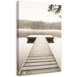 LEINWANDBILD Pier Seelandschaft Natur 40x60cm