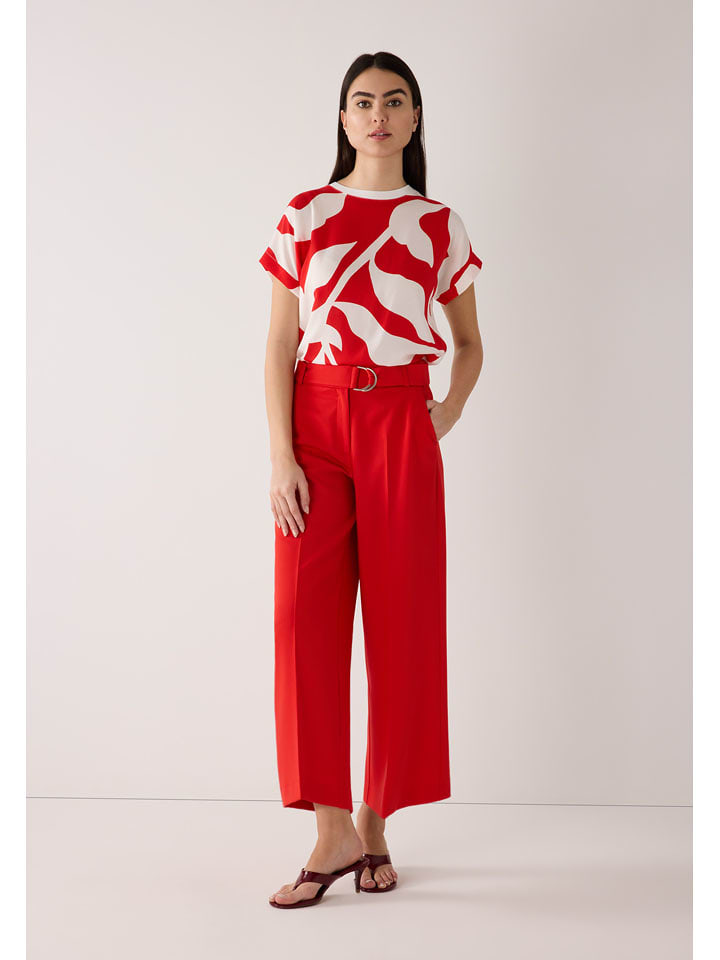 More & More Bluse in Rot/ Weiß - 44