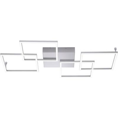 PAUL NEUHAUS LED Deckenleuchte "Inigo", grau (stahlgrau), 4, H: 6,5cm, 1 Stk., Leuchten, Stufenlos dimmbar über vorhandenen Wandschalter, LED Deckenleuchte