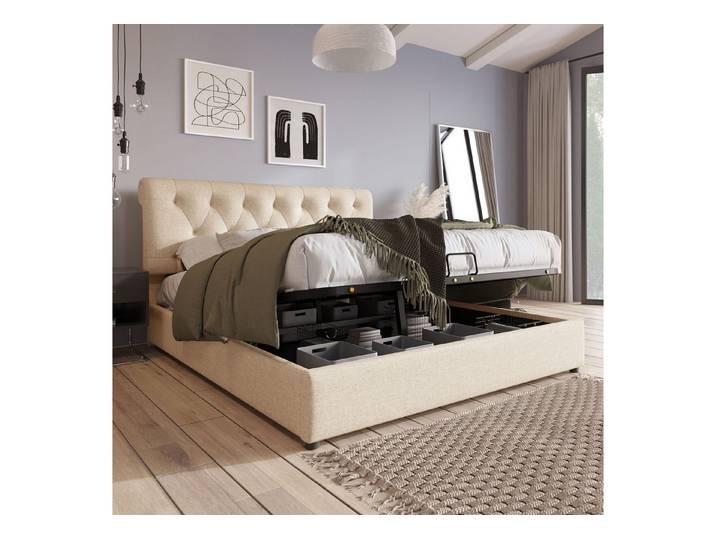 HAUSS SPOLE Polsterbett Hydraulisch Doppelbett Stauraumbett, modernes Design